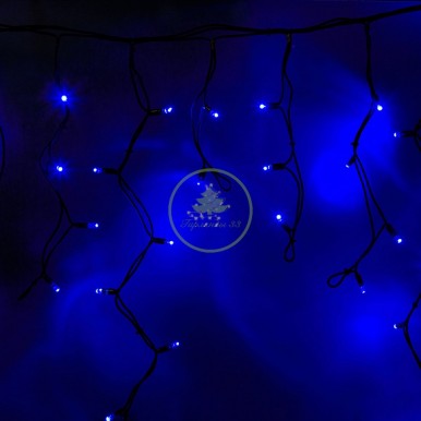 Айсикл (бахрома) светодиодный, 3,2х0,9 м, черный провод КАУЧУК, диоды синие, NEON-NIGHT,NEON NIGHT
