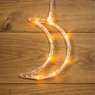Фигура светодиодная Месяц на присоске с подвесом, ТЕПЛЫЙ БЕЛЫЙ,NEON NIGHT