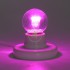 Лампа шар 45мм, 6 LED, розовая, прозрачная колба, 1Вт,NEON NIGHT