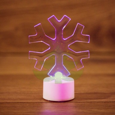 Фигура светодиодная на подставке "Снежинка", RGB