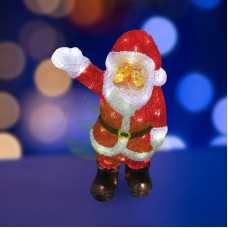 Акриловая светодиодная фигура "Санта Клаус приветствует" 30 см, 40 светодиодов, IP44 понижающий трансформатор в комплекте