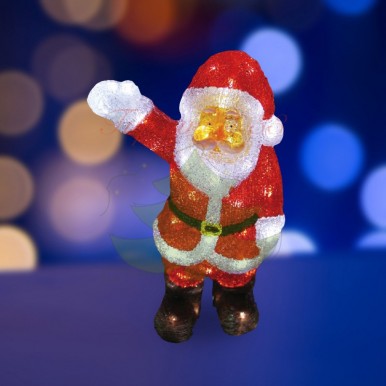 Акриловая светодиодная фигура Санта Клаус приветствует 30 см, 40 светодиодов, IP44 понижающий трансформатор в комплекте,NEON NIGHT
