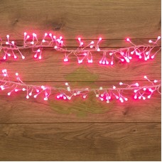 Гирлянда "Мишура LED" 3 м 288 диодов розового свечения