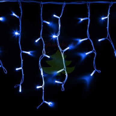 Айсикл (бахрома) светодиодный, 4,0х0,6м, белый провод КАУЧУК, диоды синие, NEON-NIGHT,NEON NIGHT
