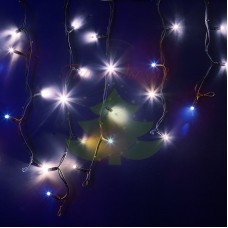 Айсикл (бахрома) светодиодная МЕРЦАЮЩАЯ, 4,0х0,6м, черный провод "КАУЧУК", диоды белые, NEON-NIGHT