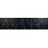 Бахрома светодиодная, 3,0 х 0,5 м, IP54, прозрачный провод, статика, диоды разного цвета свечения (МУЛЬТИ), RICH LED