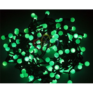 Гирлянда светодиодная ШАРИКИ-LED, Ø17,5мм, 20 м, цвет свечения зеленый, 24В,NEON NIGHT