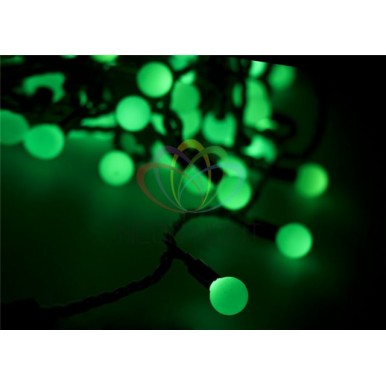 Гирлянда светодиодная ШАРИКИ-LED, Ø17,5мм, 20 м, цвет свечения зеленый,NEON NIGHT