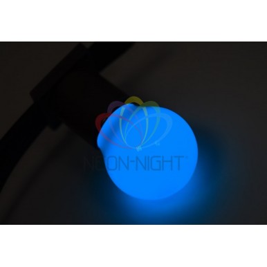 Лампа шар 45мм, 3 LED, синяя, 1Вт,NEON NIGHT