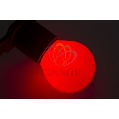 Лампа шар 45мм, красная, 10 Вт,NEON NIGHT