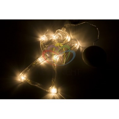 Фигура светодиодная Ангелок на присоске с подвесом, ТЕПЛЫЙ БЕЛЫЙ,NEON NIGHT