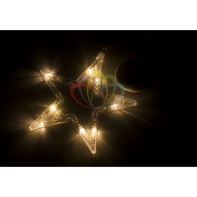 Фигура светодиодная Звездочка на присоске с подвесом, ТЕПЛЫЙ БЕЛЫЙ,NEON NIGHT
