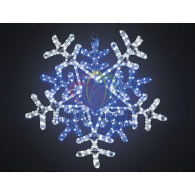 Фигура световая Снежинка цвет белая/синяя, размер 60*60 см, с контролером,NEON NIGHT