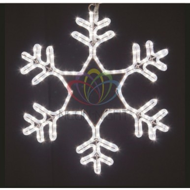 Фигура световая Снежинка цвет белый, размер 55*55 см, мерцающая,NEON NIGHT