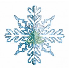 Елочная фигура "Снежинка ажурная 3D", 23 см, цвет синий