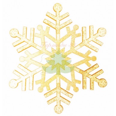 Елочная фигура "Снежинка резная", 81 см, цвет золотой