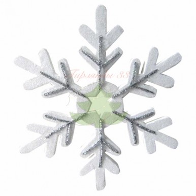 Елочная фигура "Снежинка сказочная" 40 см, цвет серебряный