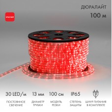 Дюралайт LED двухжильный 230В 13мм 30 LED/м КРАСНЫЙ постоянное свечение модуль 1м бухта 100м NEON NIGHT Дюралайт LED двухжильный 230В 13мм 30 LED/м КРАСНЫЙ постоянное свечение модуль 1м бухта 100м NEON NIGHT
