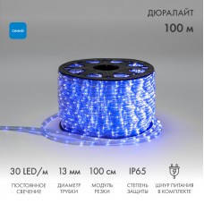 Дюралайт LED двухжильный 230В 13мм 30 LED/м СИНИЙ постоянное свечение модуль 1м бухта 100м NEON NIGHT Дюралайт LED двухжильный 230В 13мм 30 LED/м СИНИЙ постоянное свечение модуль 1м бухта 100м NEON NIGHT